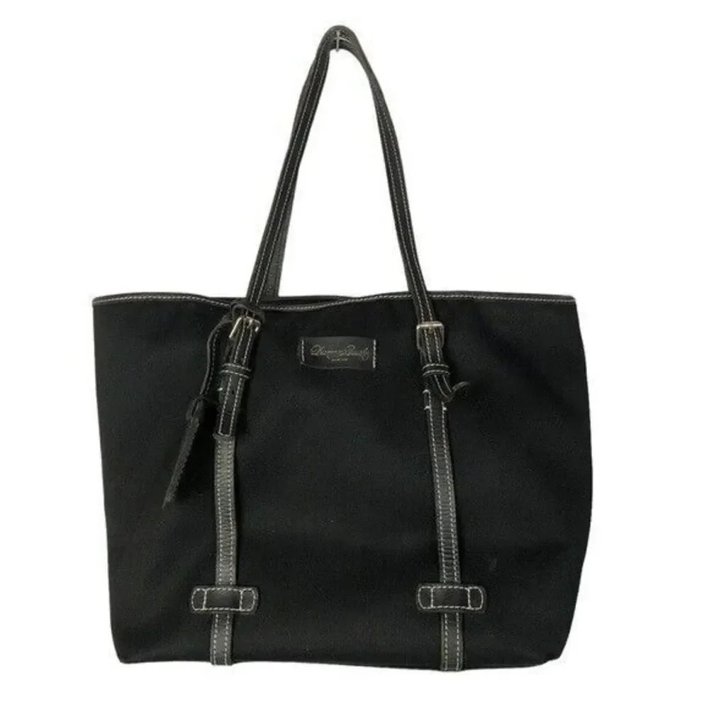Dooney & Bourke Black Canvas East West Shopper Tote